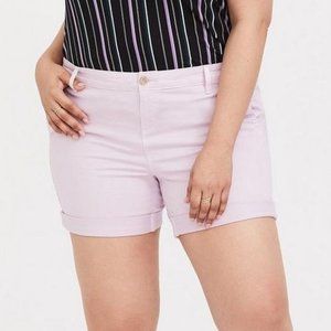 Torrid Chino Short Pastel Pink Lightweight Summer Feminine Shorts